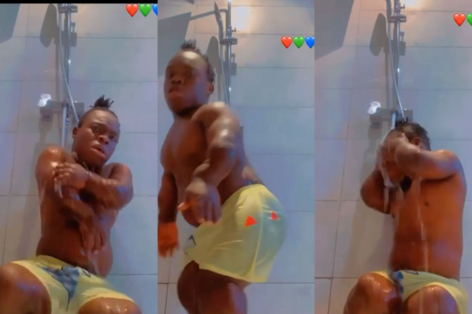 Vidéo exclusive de Shatta Bandle dans sa salle de bain